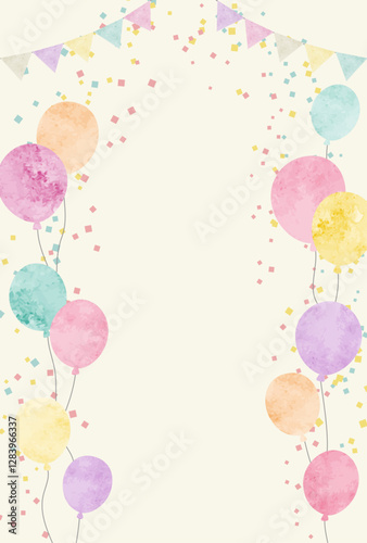 水彩のお祝いイラスト背景