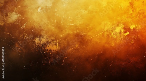This abstract art piece utilizes warm colors and interesting textures