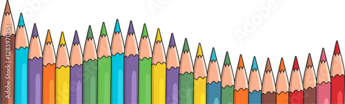 Handdrawn Colored Pencil Footer Header