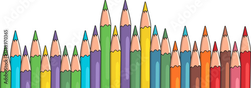 Handdrawn Colored Pencil Footer Header