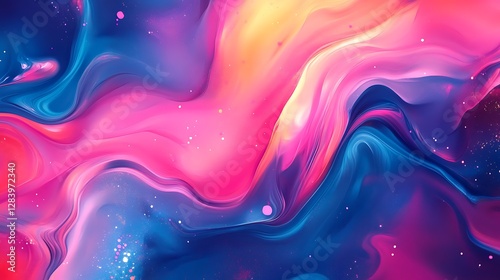 Vibrant abstract artwork with beautiful colors and swirling patterns
