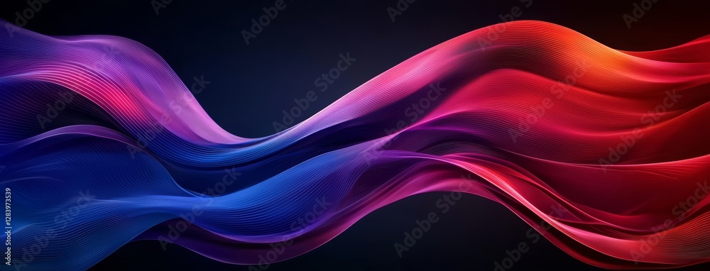 A captivating wavy background with glowing neon lines and stripes. A captivating wavy background with glowing neon lines and stripes.