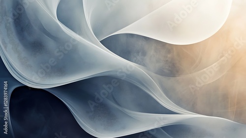 Abstract Swirling Lines With Elegant Soft Curves Represented