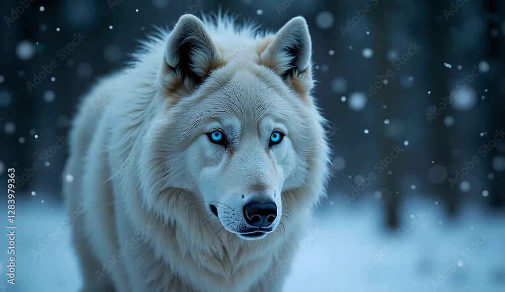 Obraz premium wolf winter in Snowy Forest