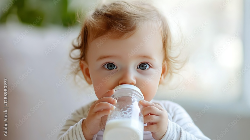 baby drinking milk from a bottle baby drinking milk from a bottle