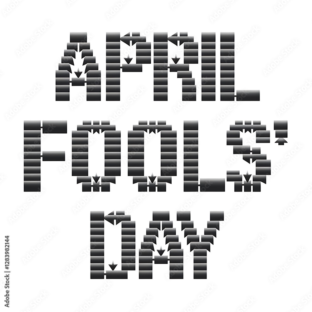 Fototapeta premium April Fools' Fun Typography, April Fools banner,