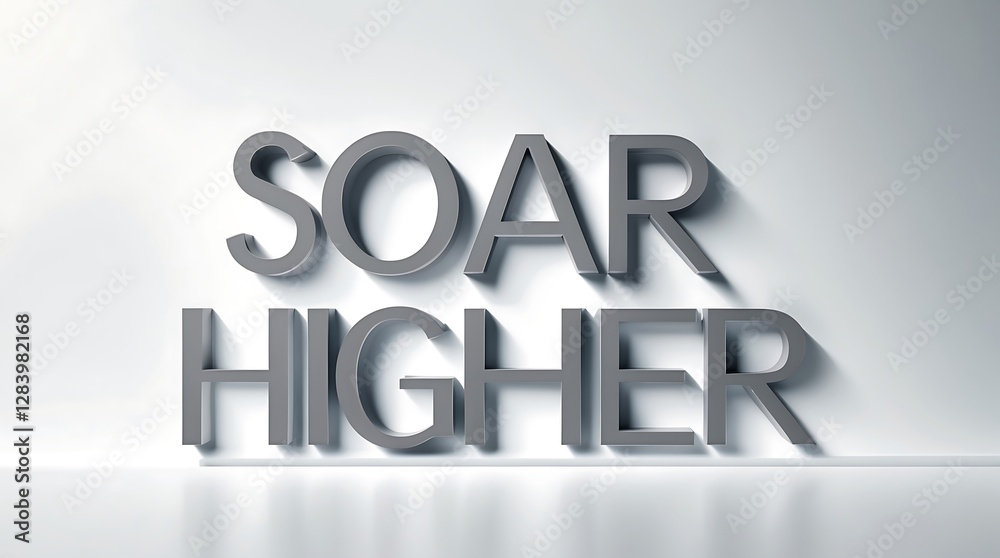 Text design encouraging personal growth and ambition presented on a light background Text design encouraging personal growth and ambition presented on a light background