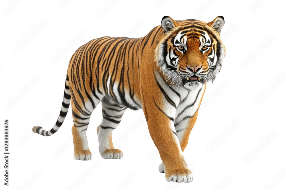 Fototapeta premium Stripes of a Majestic Tiger, A Beautiful Transparent Object.