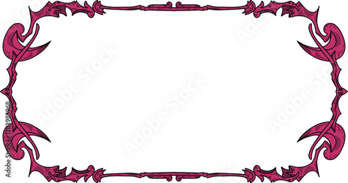 Aesthetic vintage floral border design