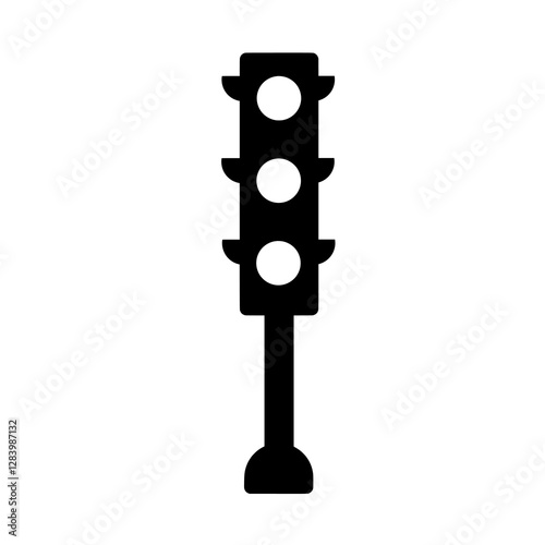 Traffic Light Silhouette Vector Illustration