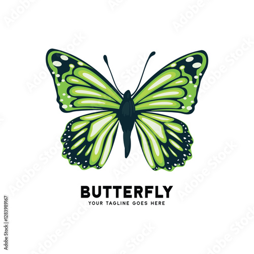 Butterfly logo design vector illustration