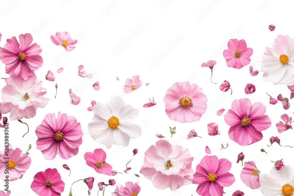 Flowers Floating in a Transparent Space, An Ethereal Display of Beauty Flowers Floating in a Transparent Space, An Ethereal Display of Beauty