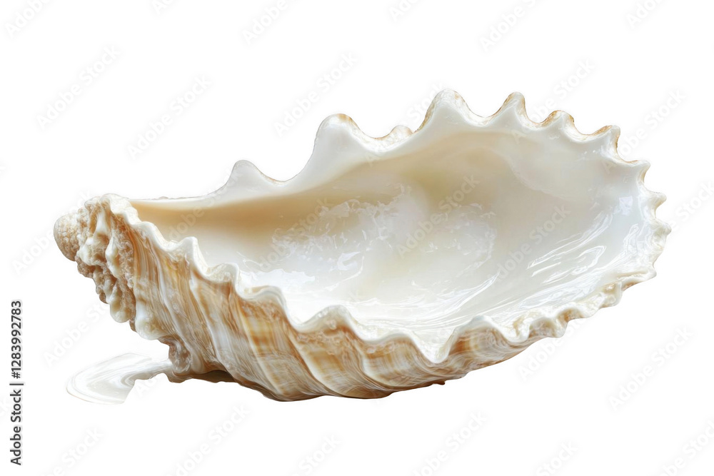Seashell With a Transparent Inner Layer, A Beautiful Object with a Shiny Sheen Seashell With a Transparent Inner Layer, A Beautiful Object with a Shiny Sheen