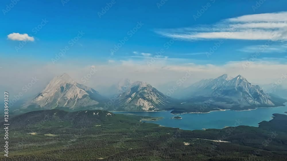 Breathtaking view from summit of Tent Ridge in the Rocky Mountains in Kananaskis, Alberta, Canada Breathtaking view from summit of Tent Ridge in the Rocky Mountains in Kananaskis, Alberta, Canada