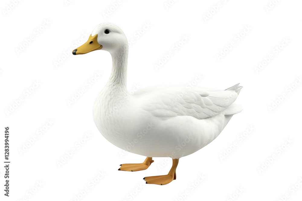 The White Goose, Standing Tall and Proud, a Transparent Object Illustration The White Goose, Standing Tall and Proud, a Transparent Object Illustration