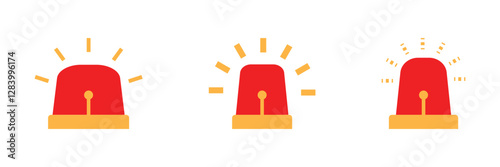 Police Flasher siren car top light icon vector. Warning light icon illustration.
