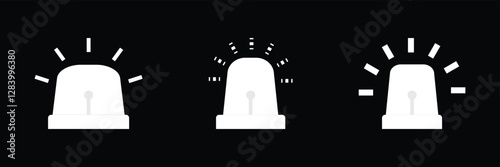 Wallpaper Mural Siren icon isolated on the black background. Torontodigital.ca