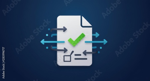 Efficient Workflow: Document Approval and Processing System Visualization