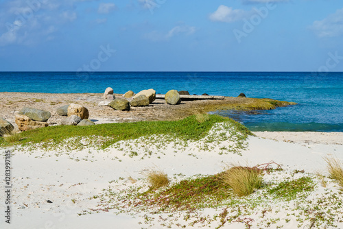 sea and rocks at Beach of Blue Residence Aruba photo