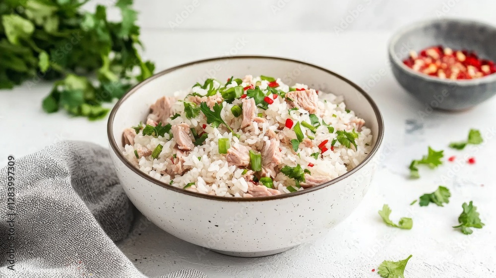 Red Pork Rice with perfectly cooked pork on a white background. --chaos 20 --ar 16:9 --quality 2 --v 6.1 Job ID: 04cfd475-a69e-4e99-a3e9-9b8fb9f4acb0 Red Pork Rice with perfectly cooked pork on a white background. --chaos 20 --ar 16:9 --quality 2 --v 6.1 Job ID: 04cfd475-a69e-4e99-a3e9-9b8fb9f4acb0