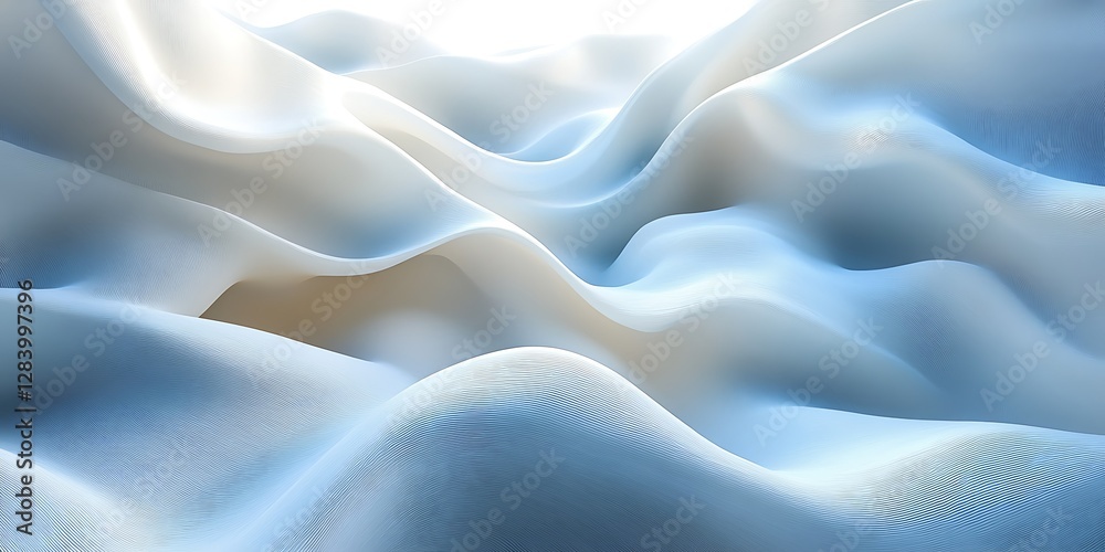 Fototapeta premium Abstract White and Blue Fabric Texture