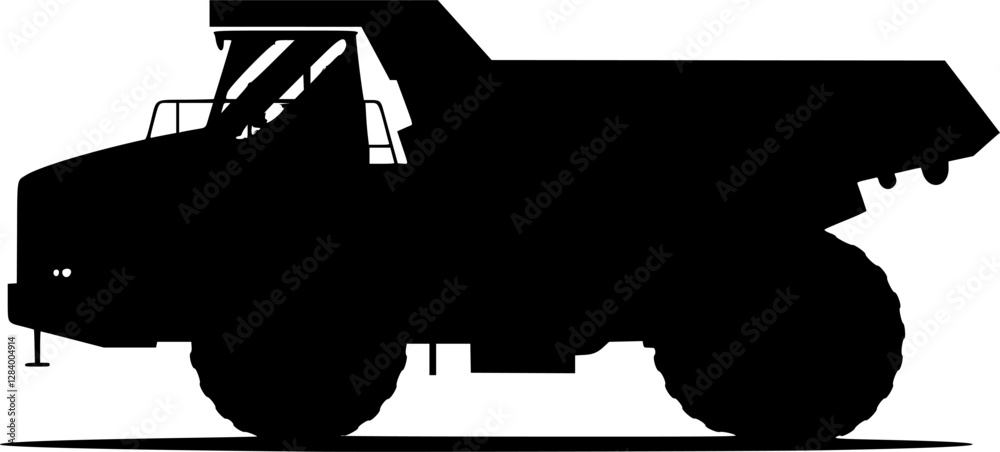 Obraz premium vector garbage truck flat style on white background .Generative AI 