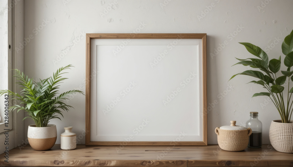 Unmarked photo frame with no image, ideal for photography mockups and home décor stock visuals Unmarked photo frame with no image, ideal for photography mockups and home décor stock visuals