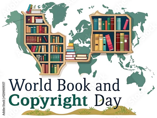 World Book and Copyright Day, Poster, Banner, Book and Copyright Day. Social Media  Poster.