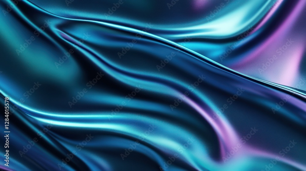 A stunning satin texture in deep blues and purples showcases smooth flowing folds. This luxurious background offers ample copy space ideal for presentations or creative projects A stunning satin texture in deep blues and purples showcases smooth flowing folds. This luxurious background offers ample copy space ideal for presentations or creative projects