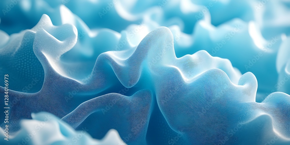 Fototapeta premium Abstract Blue Wavy Texture