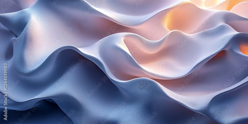 Obraz premium Abstract Fluid Forms, Light Play, Background Design