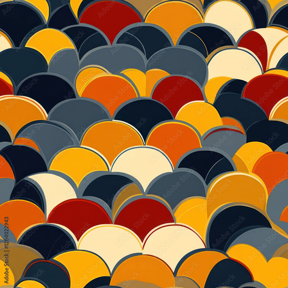 Obraz premium Abstract colorful overlapping circles pattern, design background