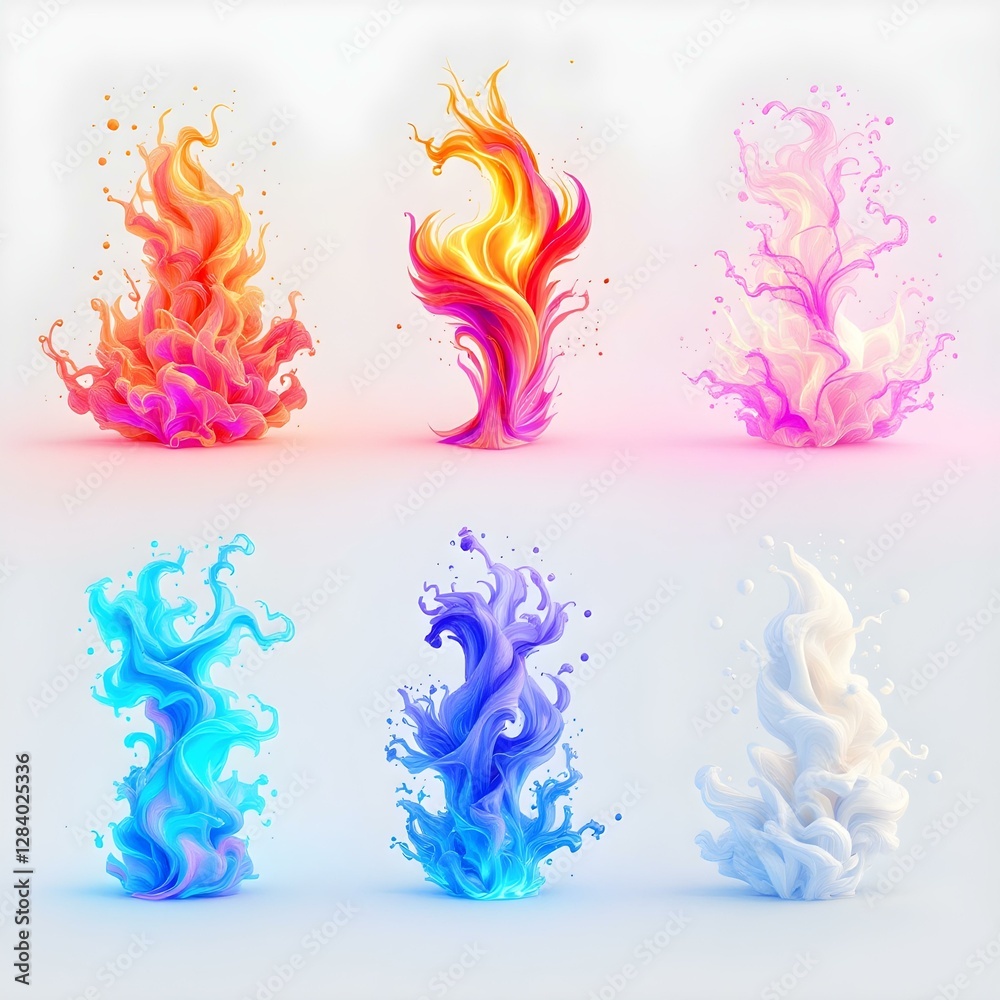 Abstract Flame and Splash Collection