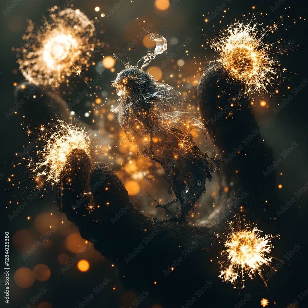 Magical Bird and Fireworks Hand