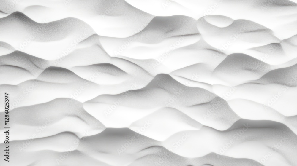 Fototapeta premium Snow drapes the surface in soft undulating patterns forming a natural texture that evokes tranquility and winter charm. This backdrop offers plenty of copy space for artistic projects