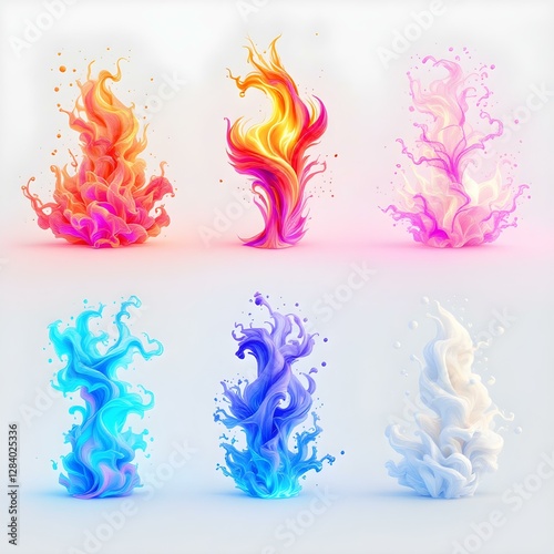 Abstract Flame and Splash Collection