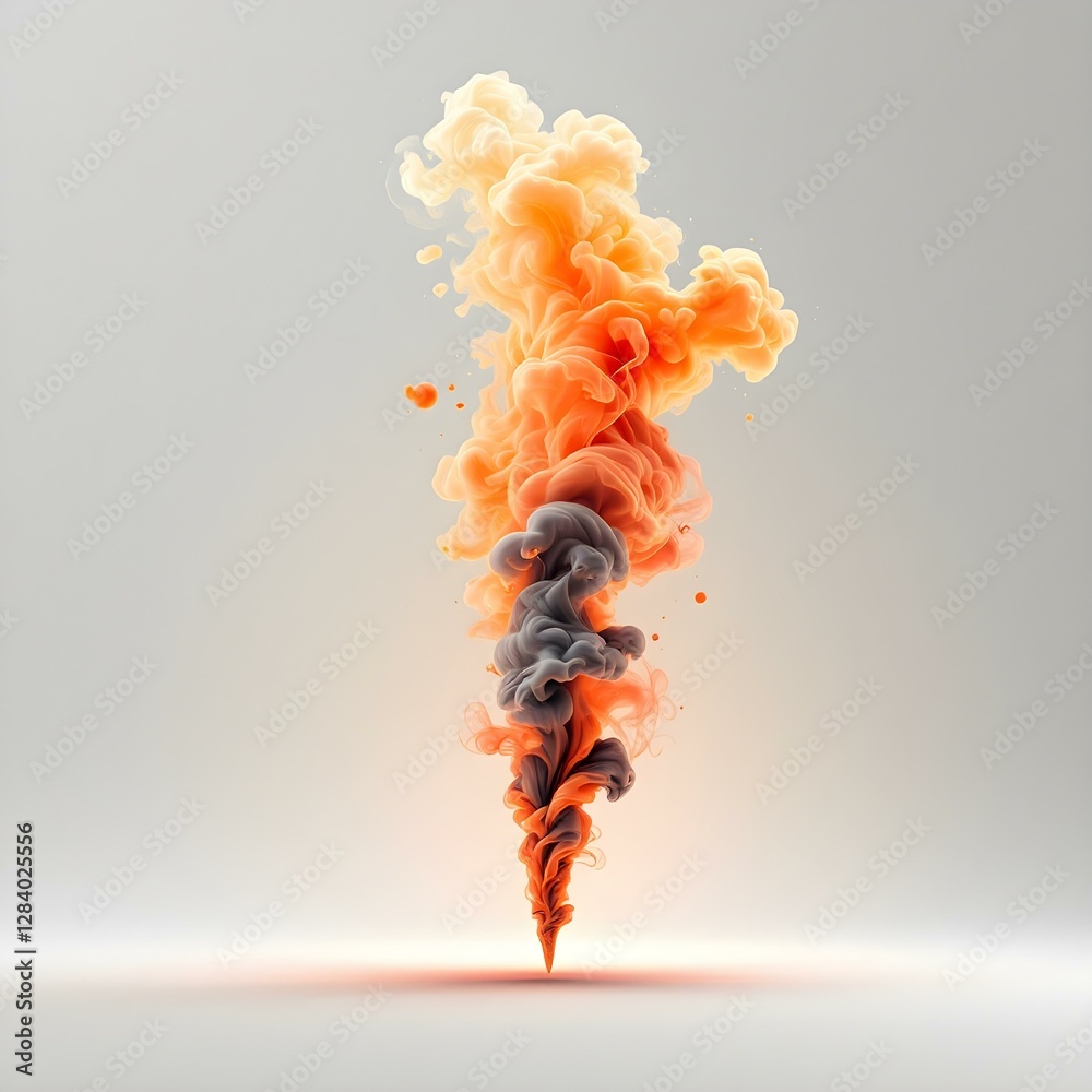Orange and Gray Smoke Formation