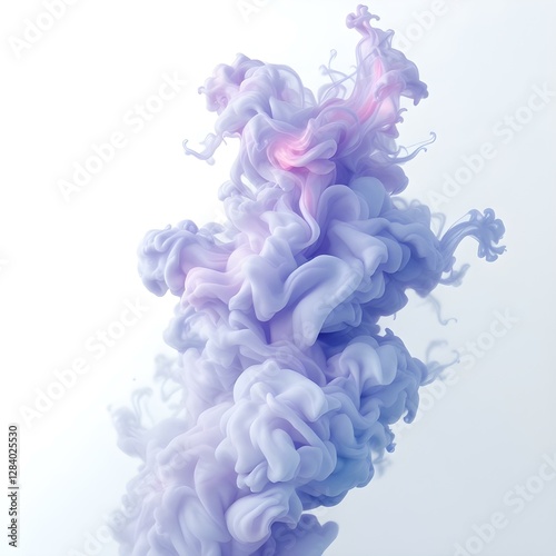Purple and Pink Ink Cloud in Water