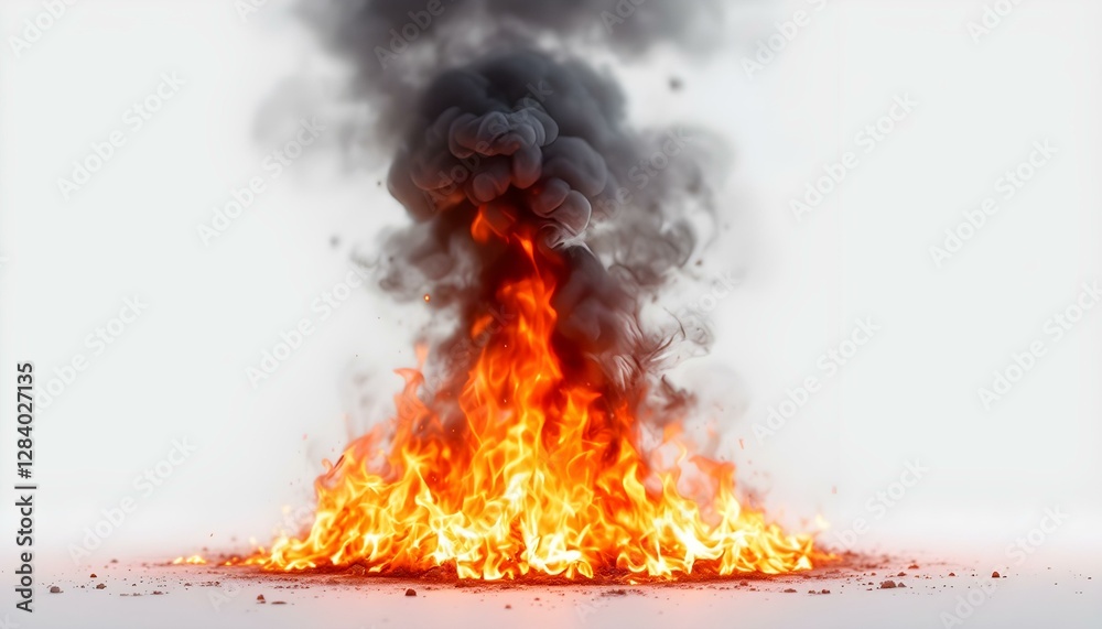 Explosion of Fire and Smoke