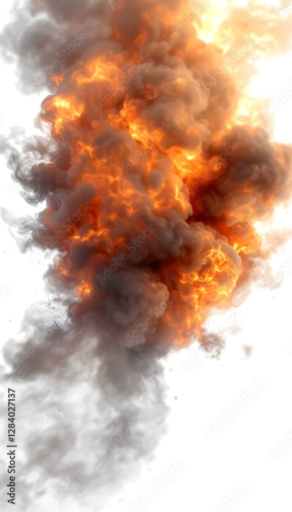 Explosion with Fire and Smoke