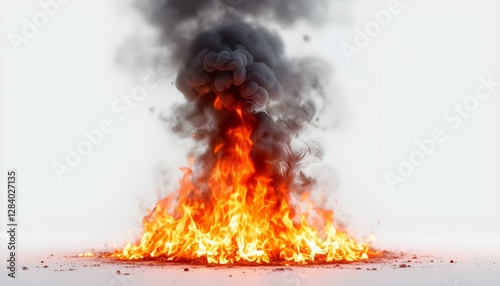 Explosion of Fire and Smoke