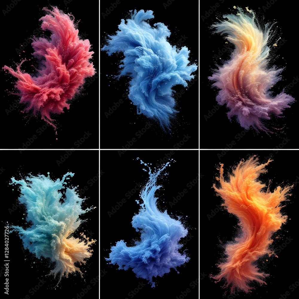 Colorful Powder Explosions