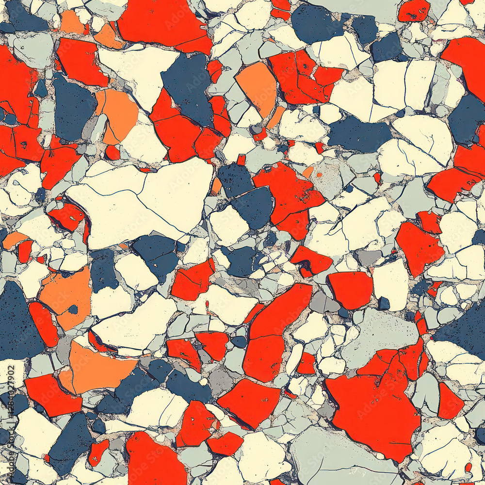 Fototapeta premium Abstract fractured colorful surface pattern