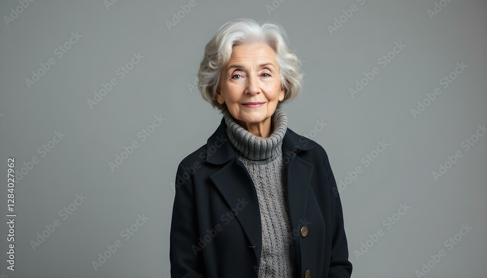 Ageless Elegance: A Senior Woman's Stylish Portrait