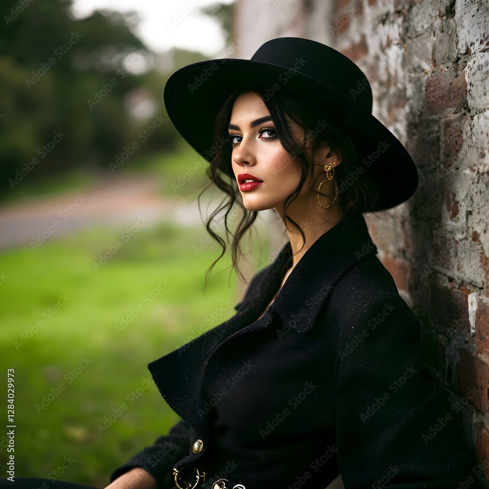 A Fashionable Woman in Black