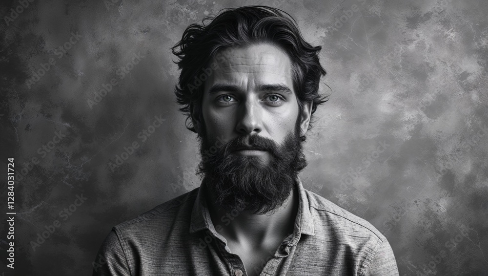 Obraz premium Portrait of a white man with a beard