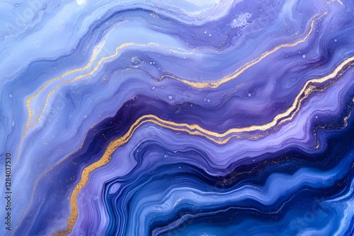 Flowing Fluid Marble Effect with Moody Jewel Tone Gradient Abstract Background for Business Branding and Advertising