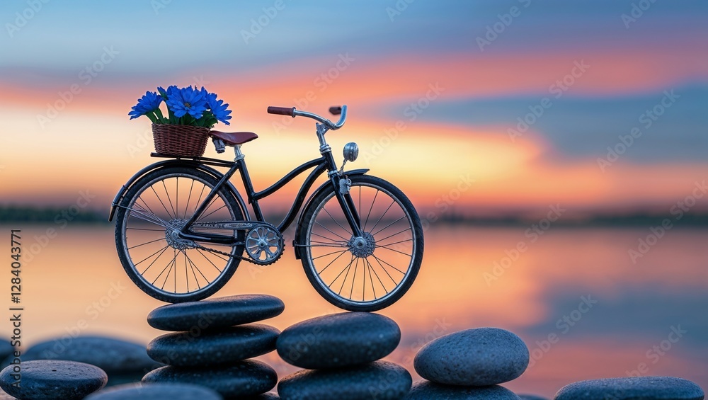 Fototapeta premium bicycle on the beach