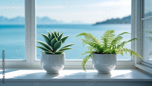 window in a tropical resort