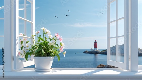 flowers in the window